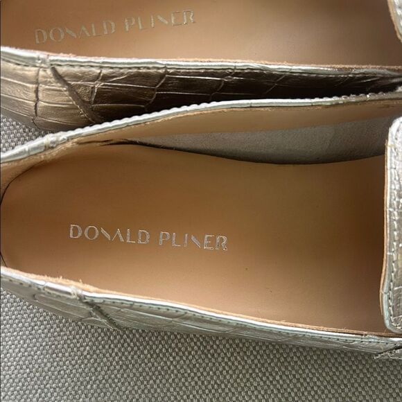 Donald J. Pliner Silver Loafers for Women - Picture 2 of 5